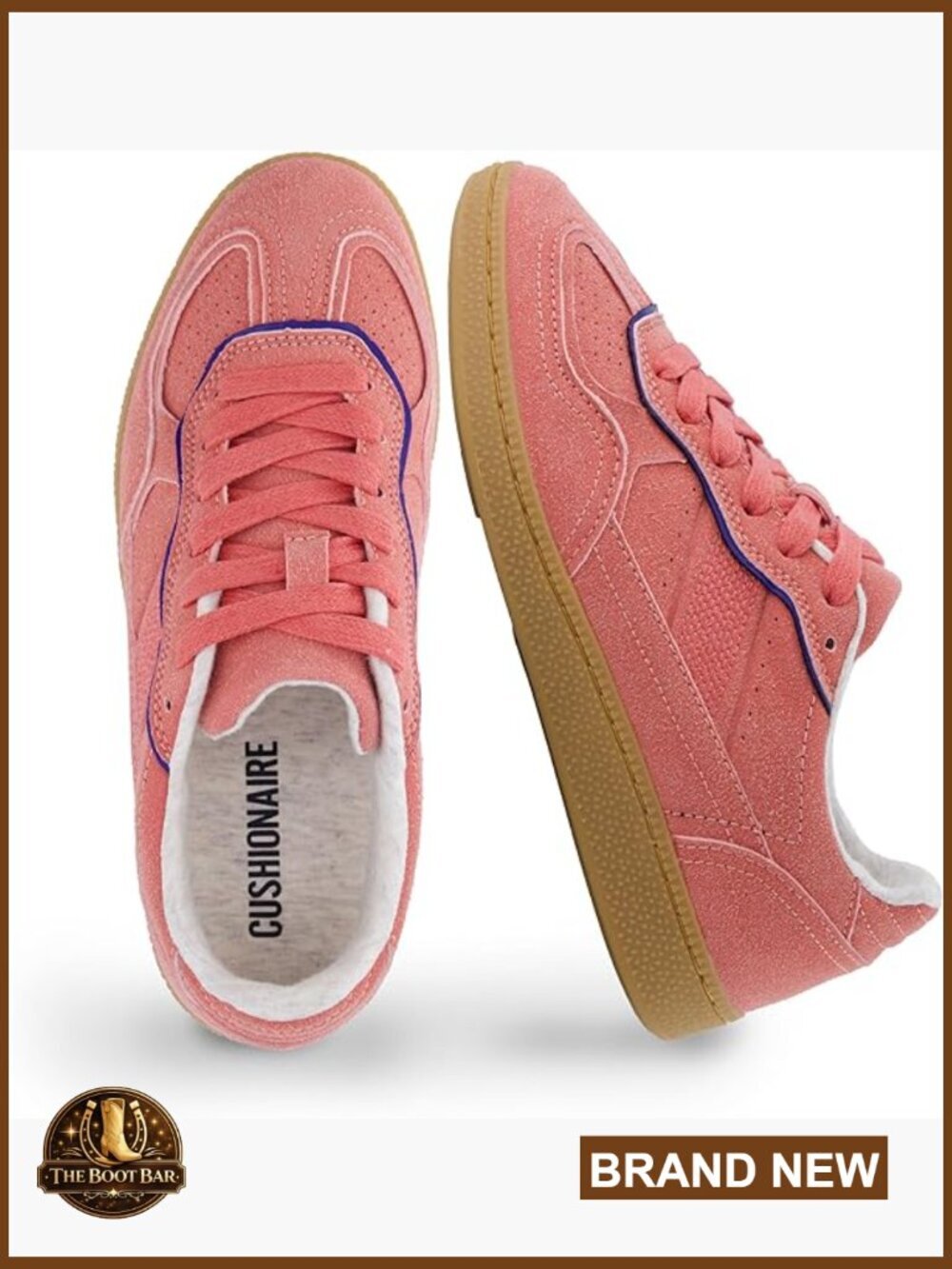 Retro Fashion Sneaker with Cushioned Insole and Durable Gum Sole